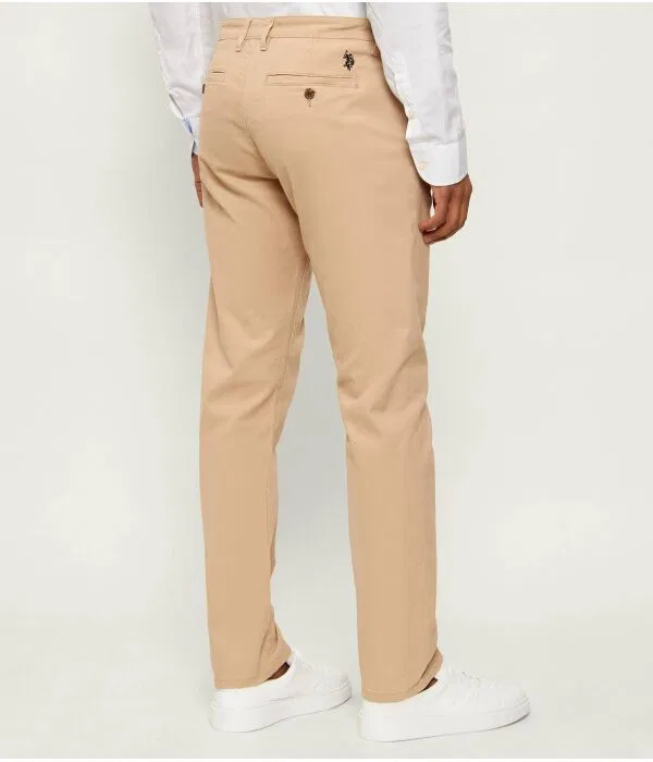 Мужские брюки чинос Regular Fit U.S. Polo Assn., бежевый — фото 4