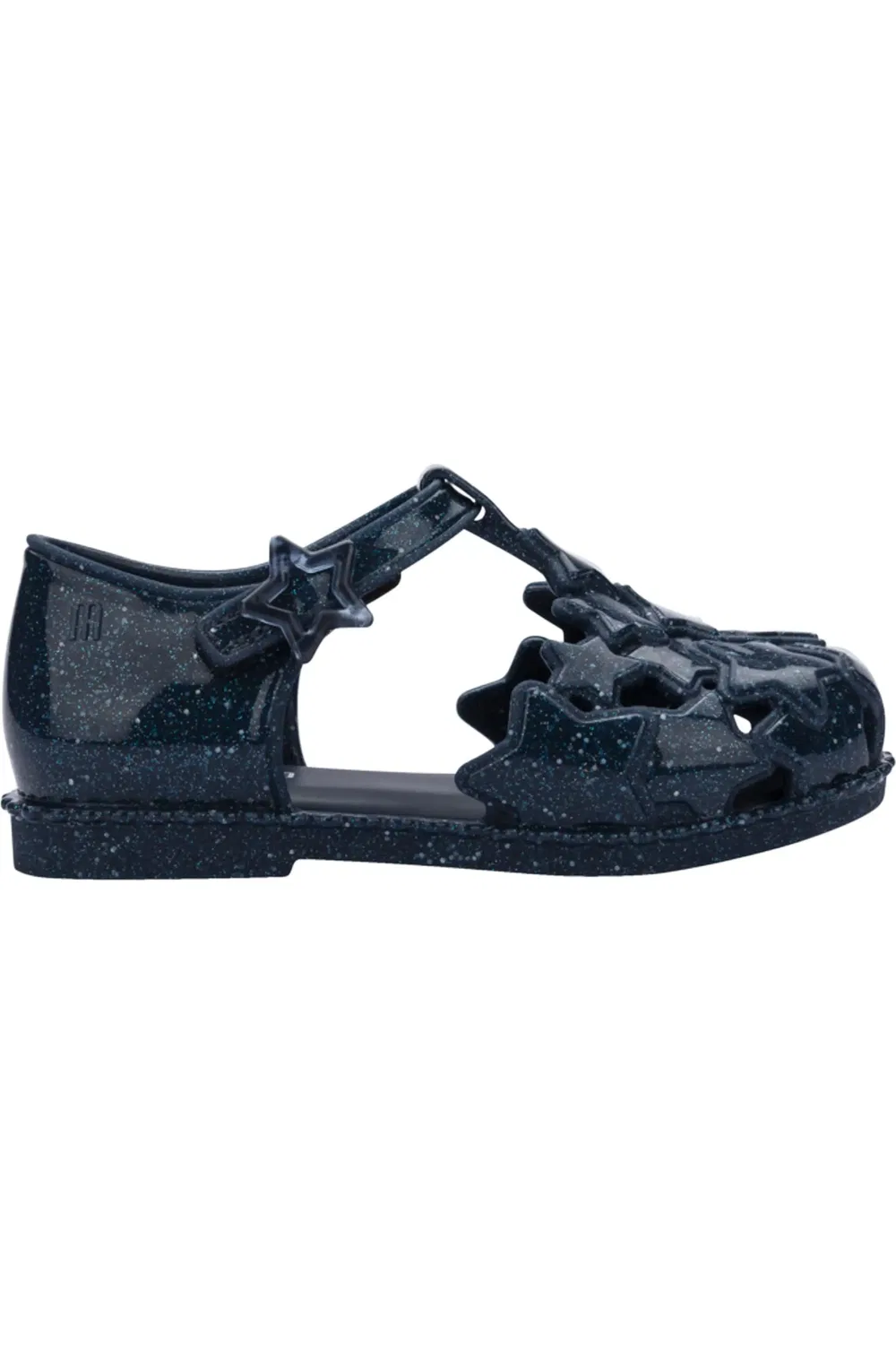 Сандалии детские на липучке Starry Baby Mini Melissa, Glitter Blue — фото 2