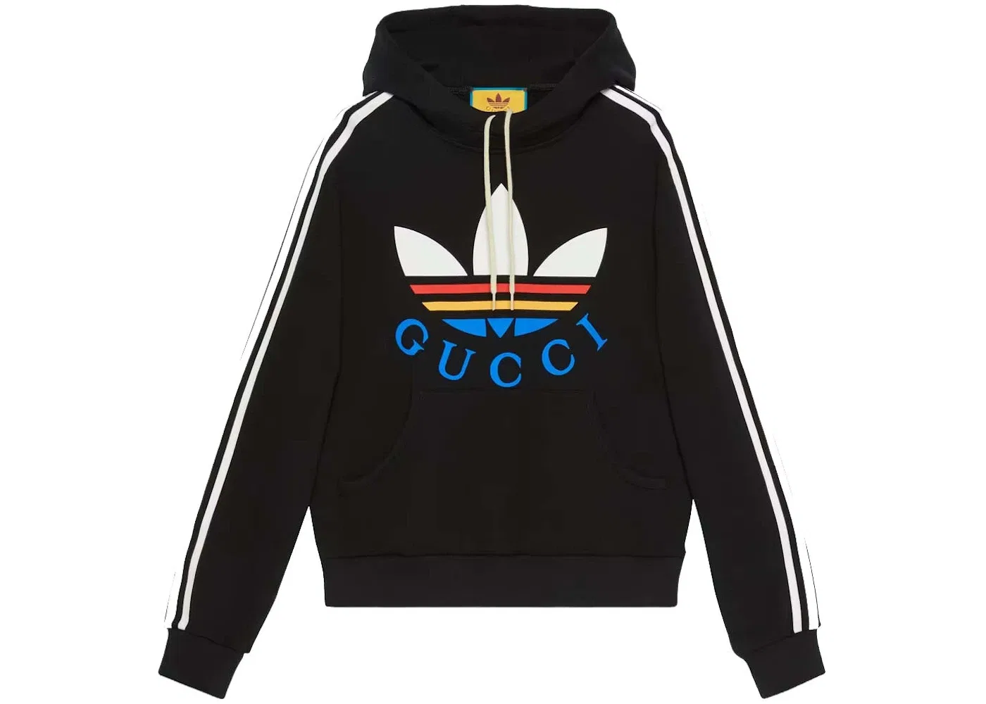 Мужской свитшот с принтом Gucci x Adidas Cotton Sweatshirt Gucci, Black/Multicolor