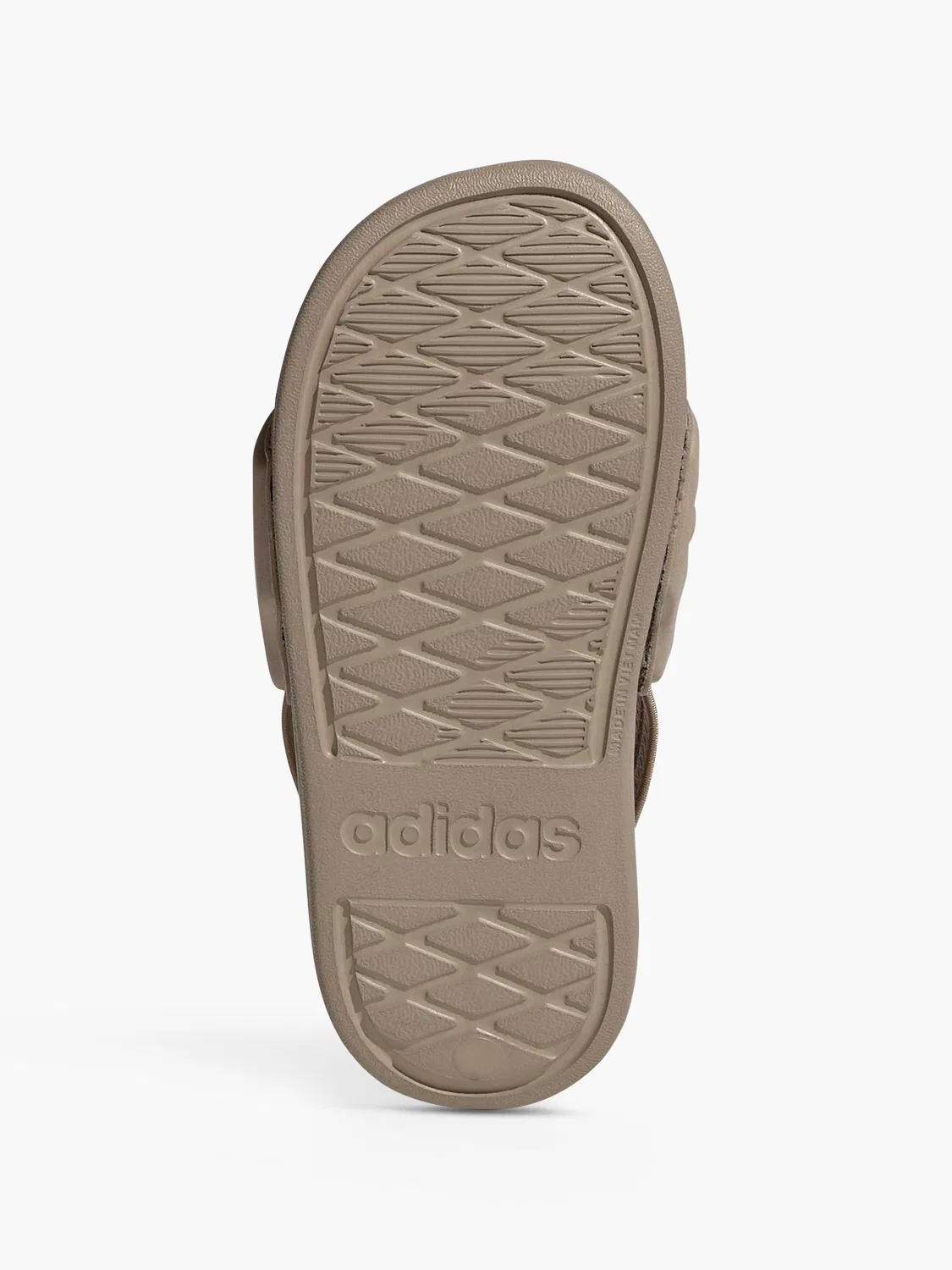 Детские шлепанцы с эластичной вставкой Adidas, бежевый — фото 4
