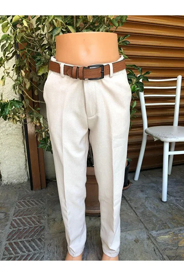 Детские брюки для девочек льняные Terry, Beige