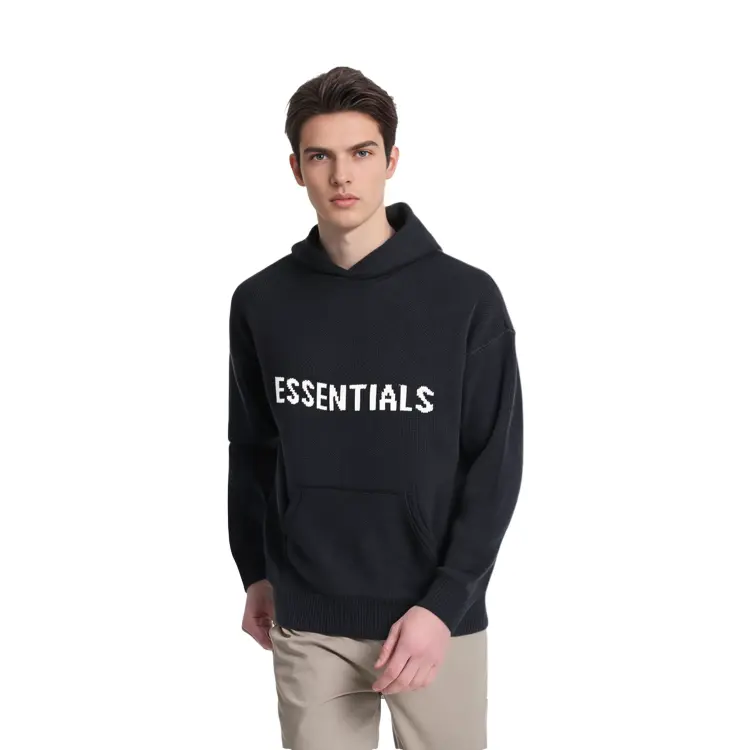 FW20 Толстовка унисекс черная Fear Of God Essentials, черный — фото 2