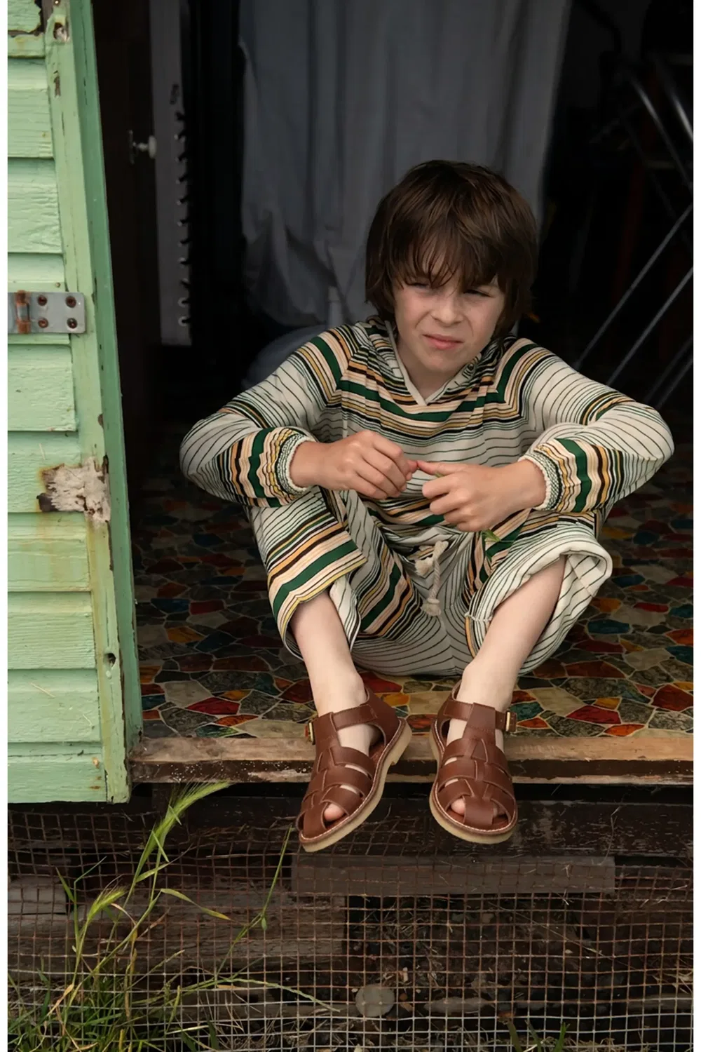 Сандалии детские классические Noah Young Soles, Chestnut Brown — фото 2