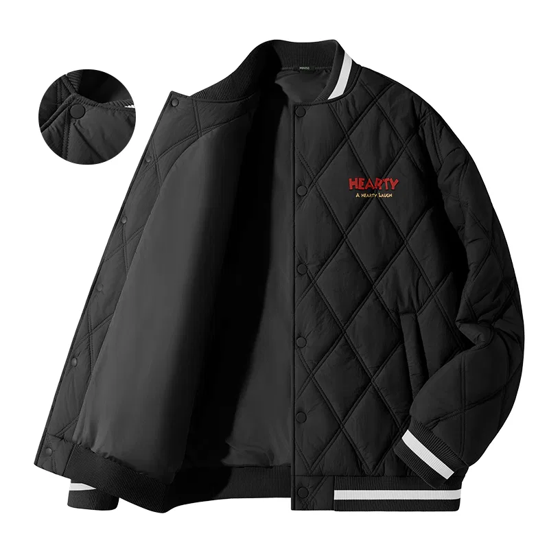 Детская пуховая куртка с бейсбольным воротником MINISO, Gray Green (B Hearty Chest Logo) — фото 4