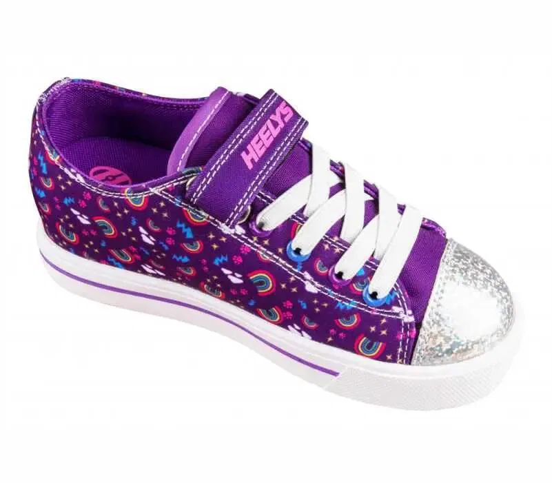 Детские кроссовки на колесах с радужным принтом X2 Snazzy Heelys, Violet — фото 4