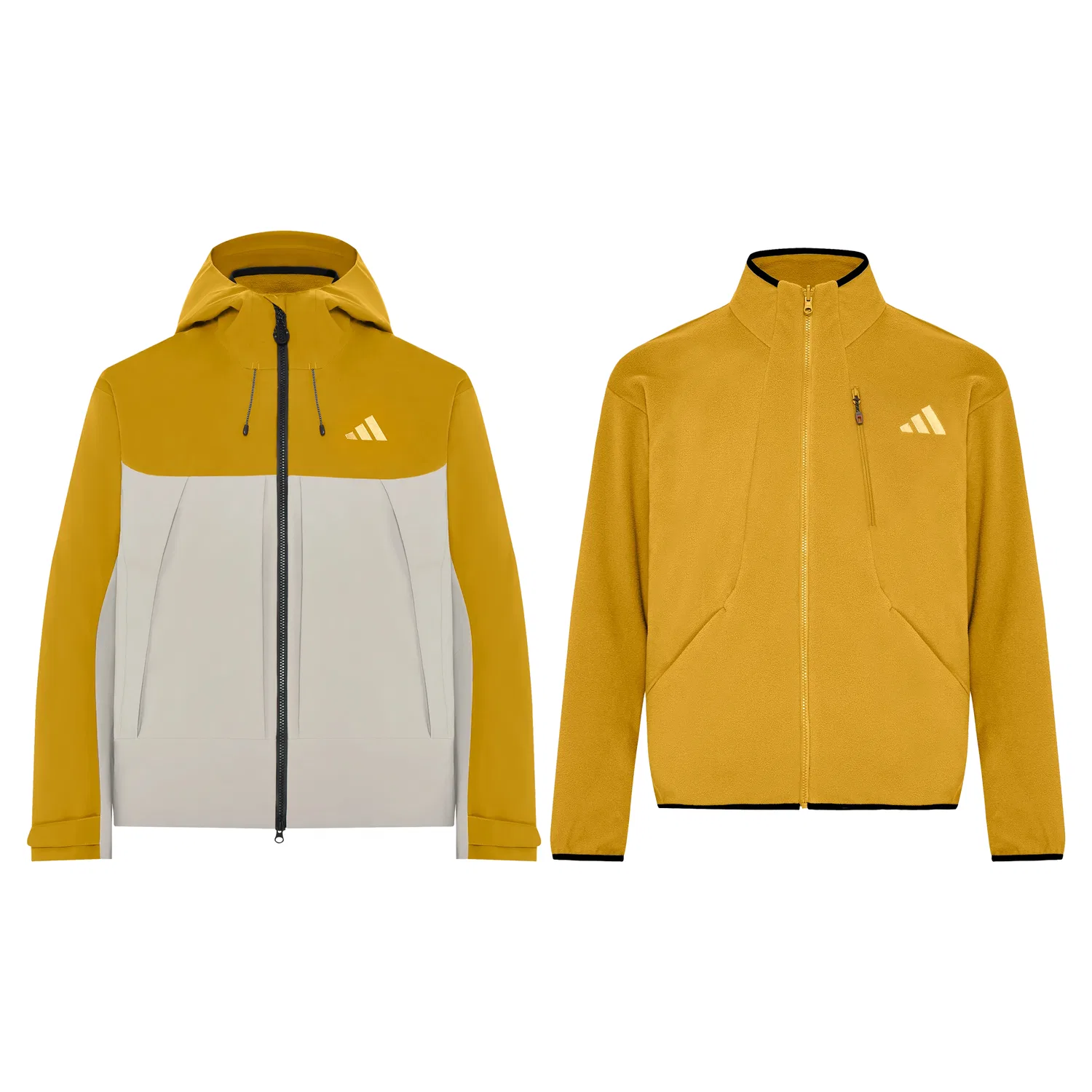 Мужская ветровка с капюшоном Adidas, Miracle Bauxite Brown/Victory Gold