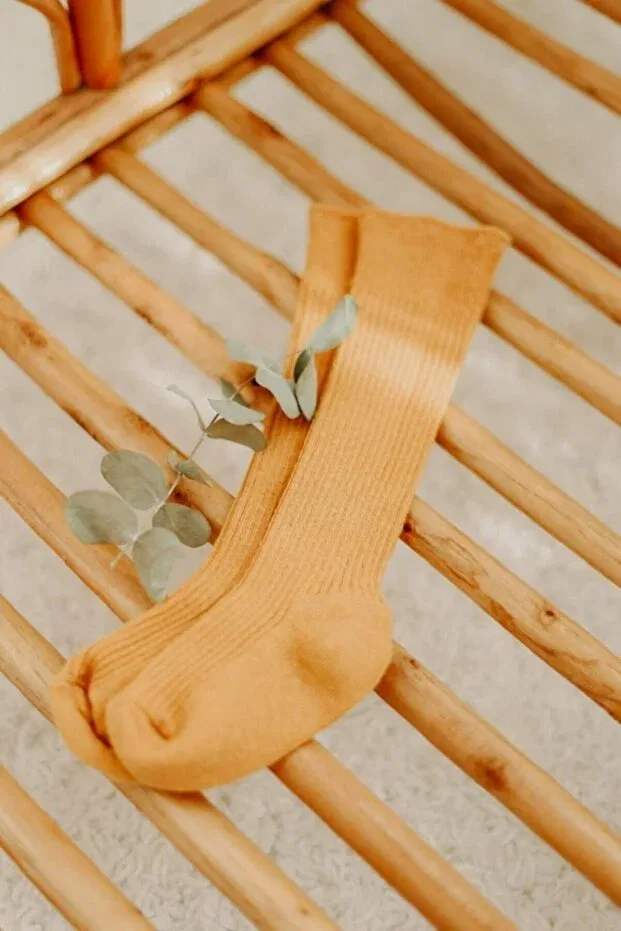Детские носки для новорожденных с джакузи Yula Kidstore, Mustard Yellow