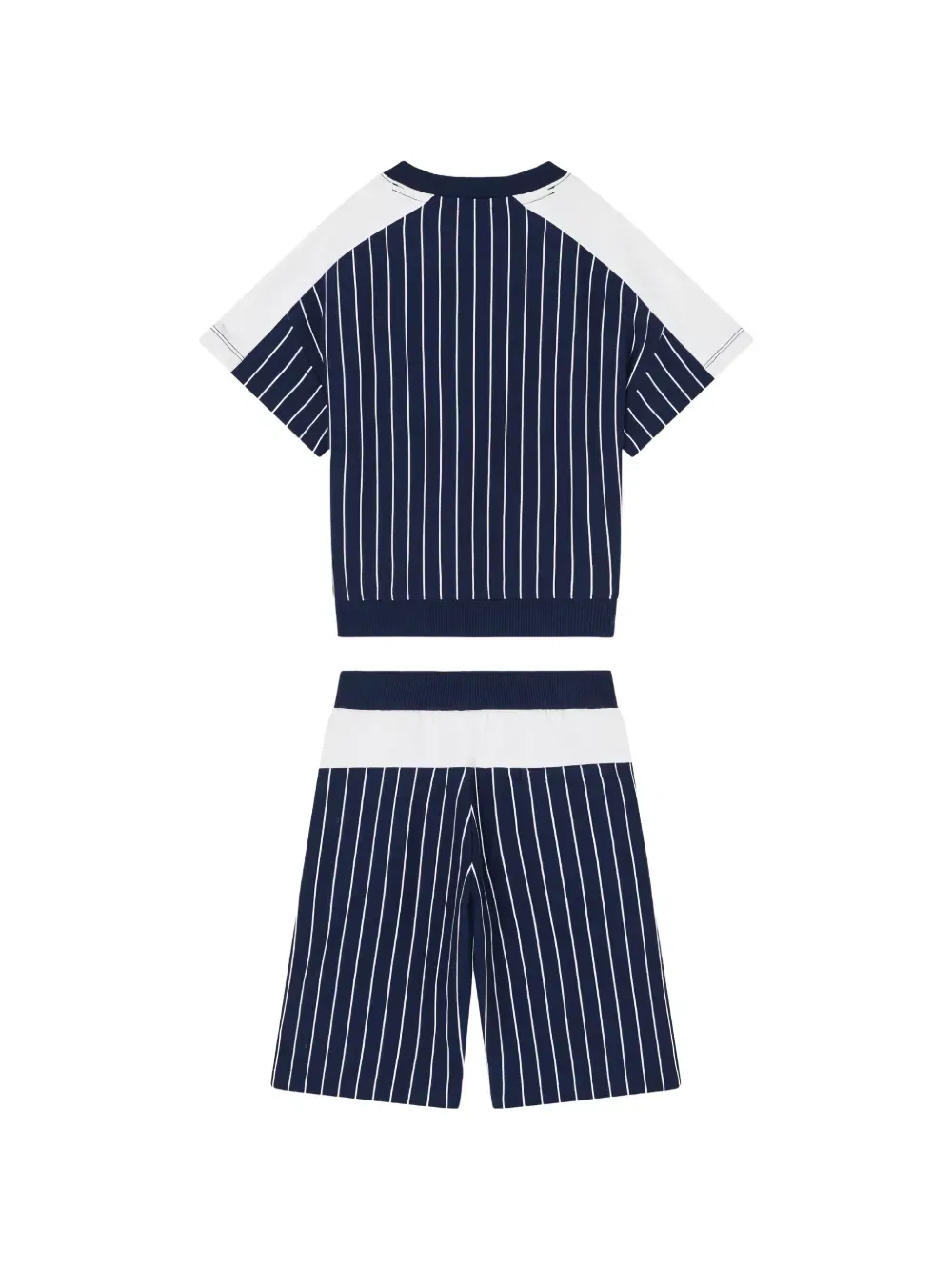 Комплект из полосатых шорт Emporio Armani Kids, синий — фото 2