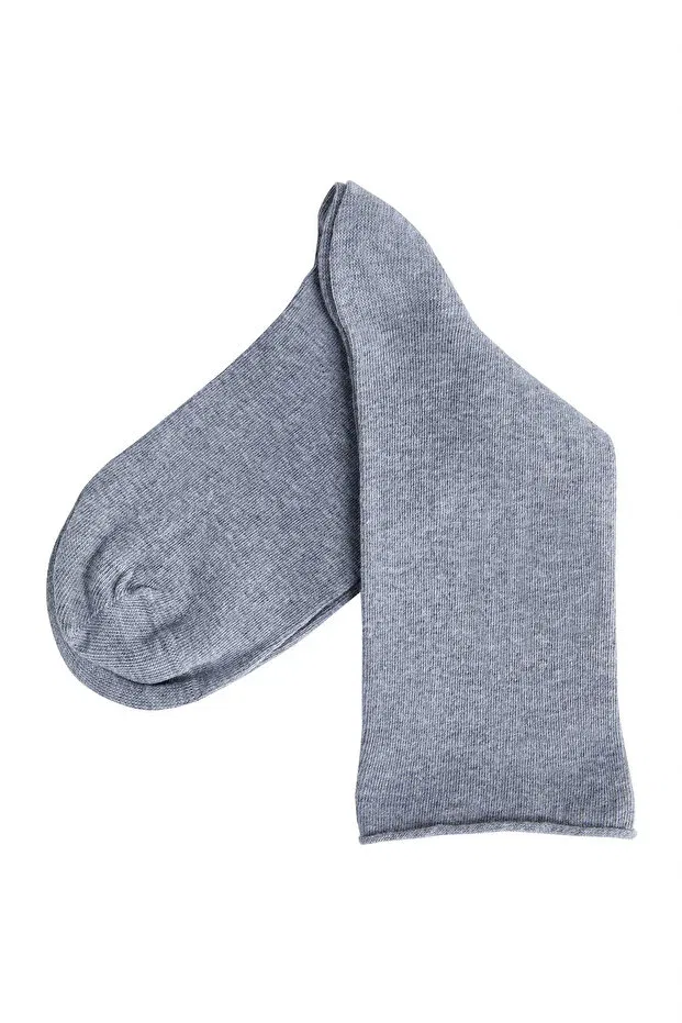 Детские носки хлопковые Gots Certified Organic Cotton Elastic-Free Unisex Socks Albero Natur, Gray Melange — фото 4