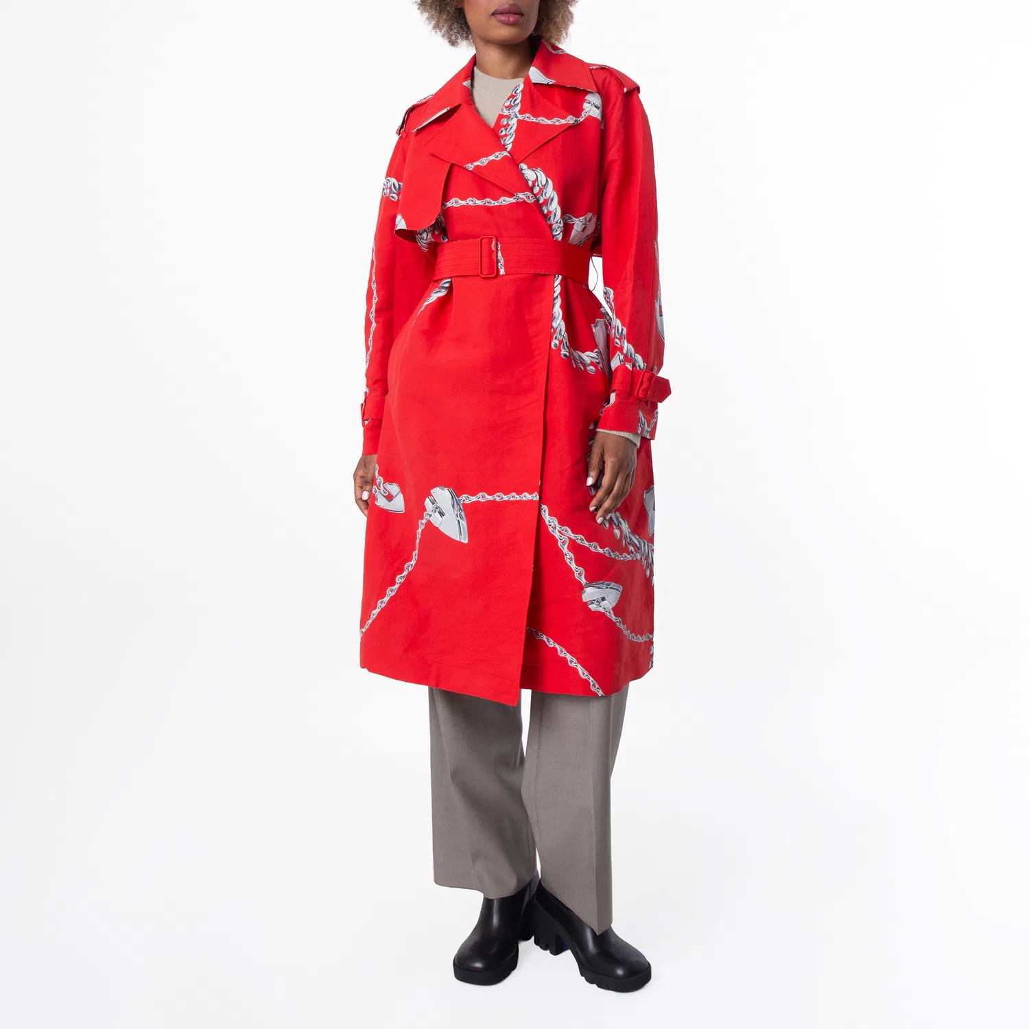 Тренчкот из тафты Shield Hardware Taffeta Burberry, Pillar Ip Pattern