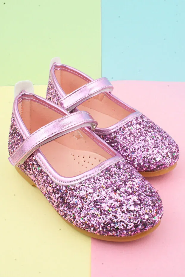 Детские балетки для девочек из искусственной кожи Nubebe, Lilac — фото 4