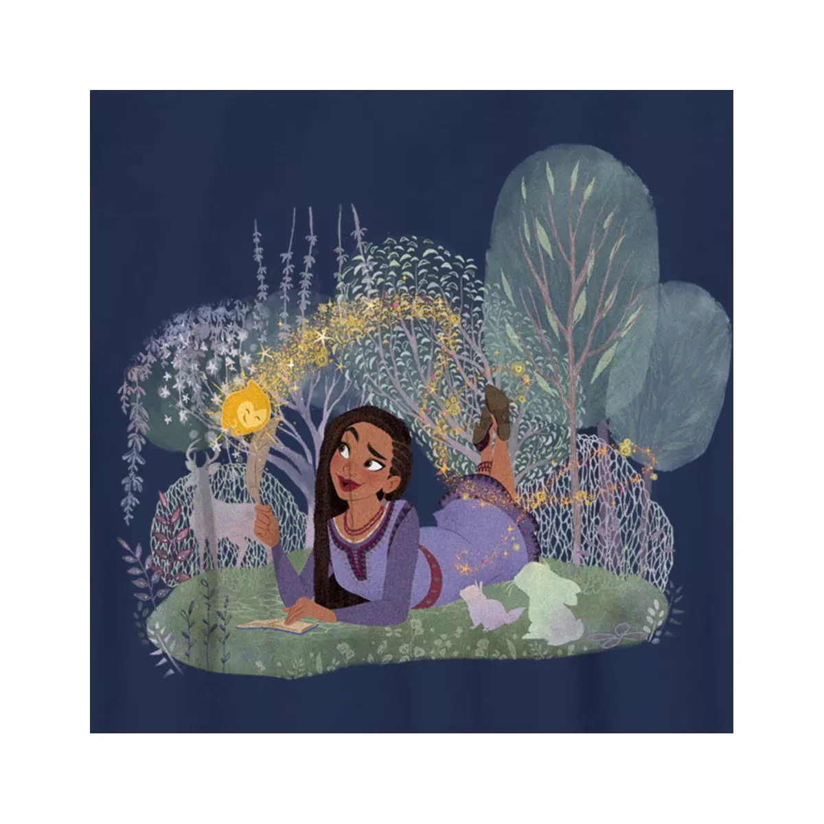 Детская футболка с принтом Wish Asha Make a Wish Disney, Navy Blue — фото 2
