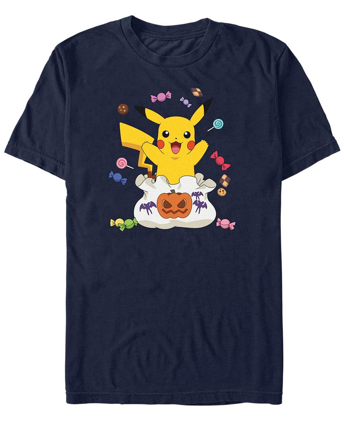 

Мужская футболка с короткими рукавами pokemon pika candy Fifth Sun, синий