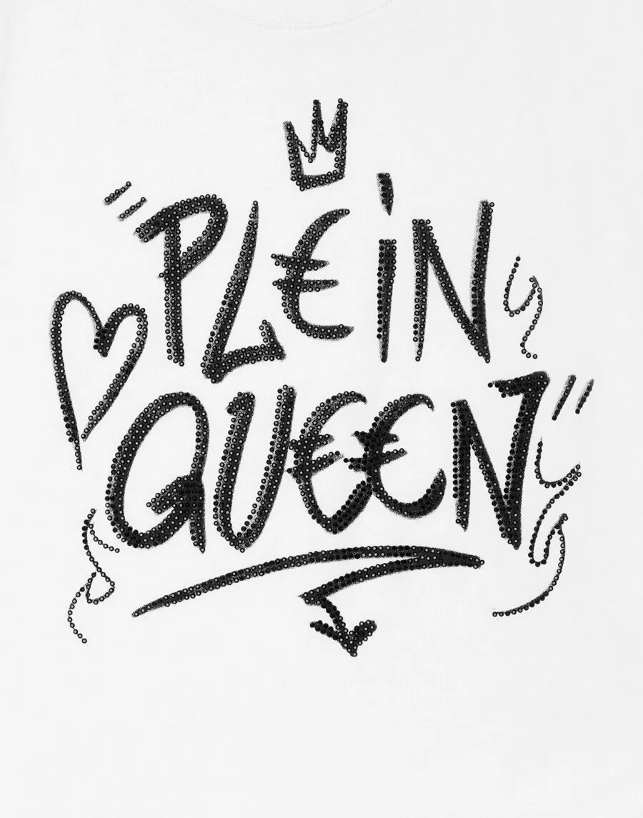 Топ Philipp Plein 'Plein Queen' белого цвета — фото 3