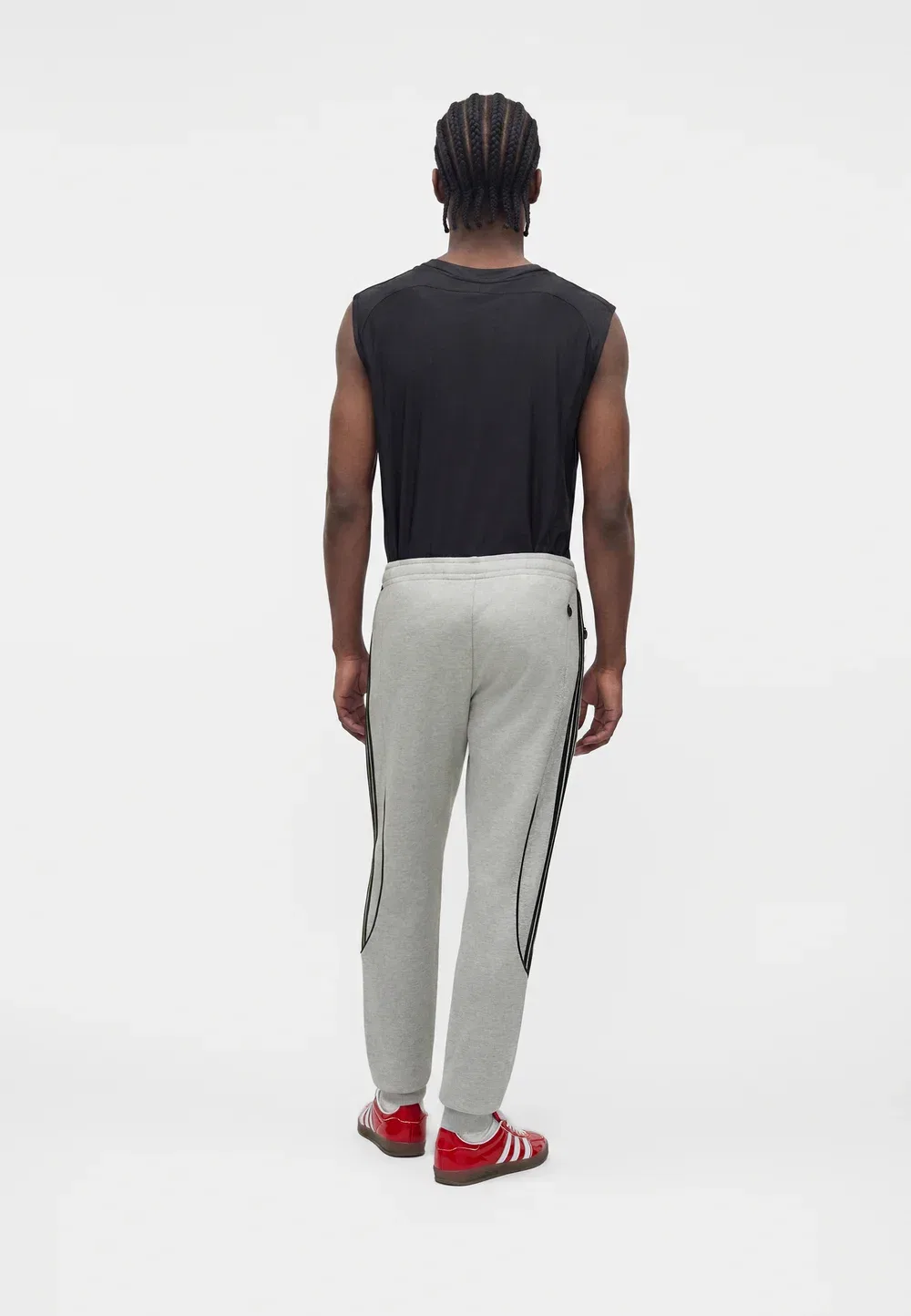 Спортивные штаны Spacer - брюки от спортивного костюма Adidas Originals, Medium Grey Heather — фото 3