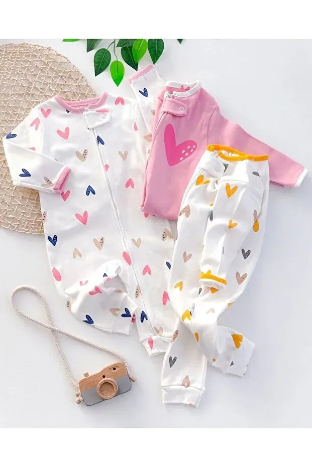 Детский комбинезон на молнии хлопковый Defne Lina Baby, Multicolored