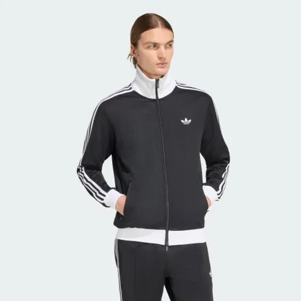Тренировочная куртка классическая, slim fit, Adidas, черный, белый — фото 2