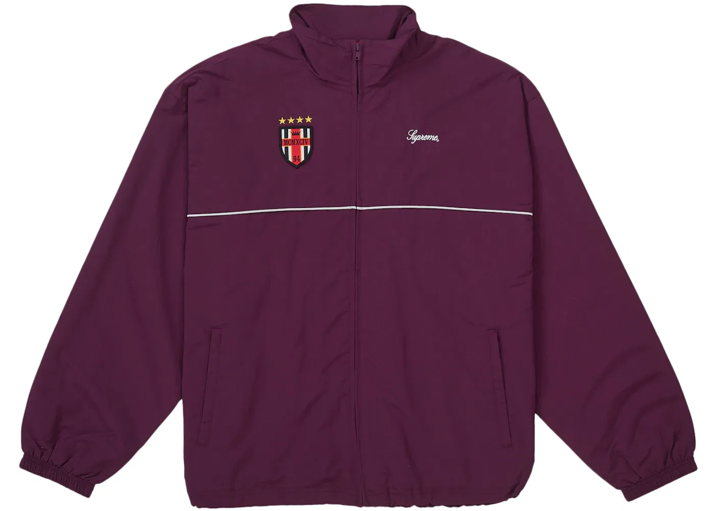 Мужская куртка на молнии с логотипом Cross Track Jacket Supreme, сливовый