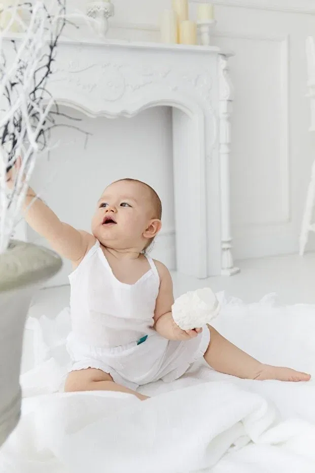 Детское боди с бретельками органический хлопок Beyzbaby, White — фото 2