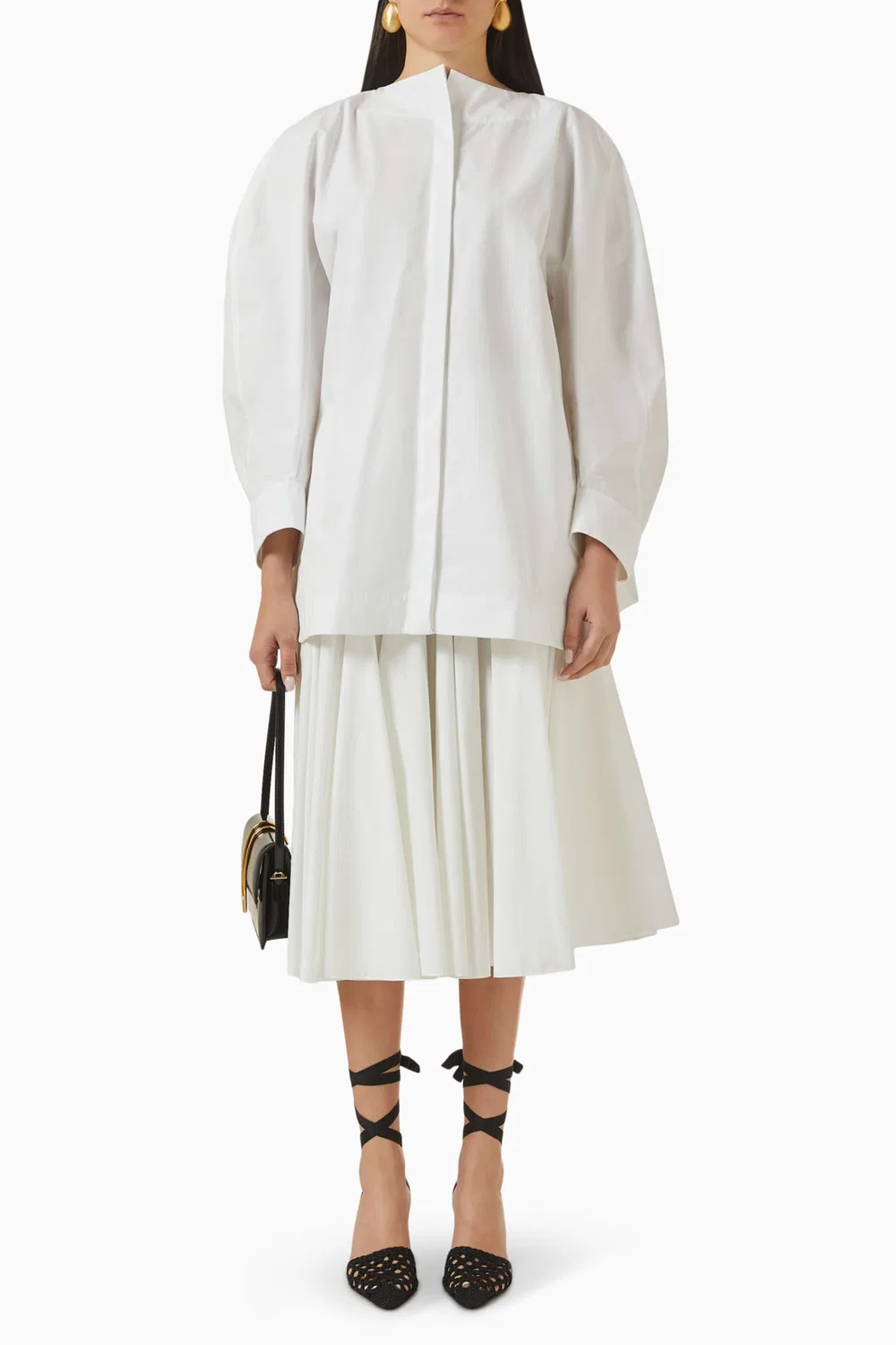 Рубашка хлопковая La Chemise Pittore Jacquemus, белый — фото 2