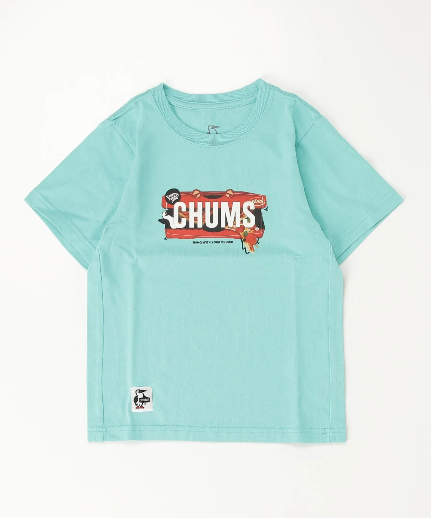 Детская футболка CHUMS Pizza Box с принтом фиолетовая — фото 3