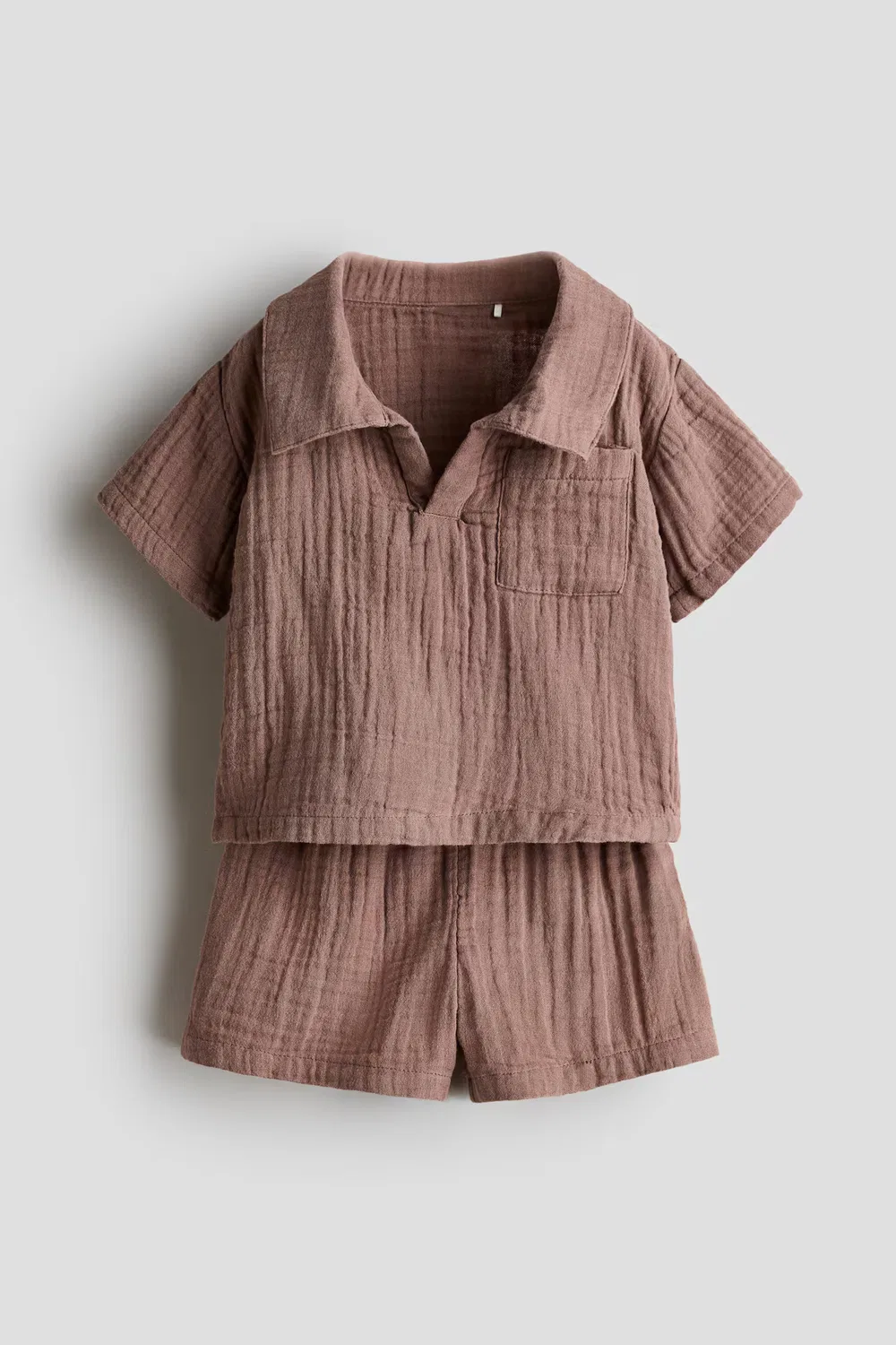 Комплект из двух предметов из хлопчатобумажной ткани H&M, Braun