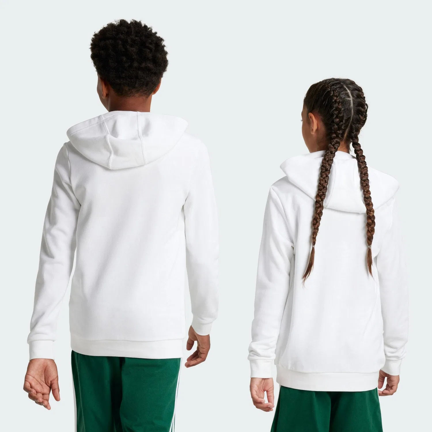Детское хлопковое худи Big Logo Essentials Cotton Adidas, Weiss Grun — фото 3