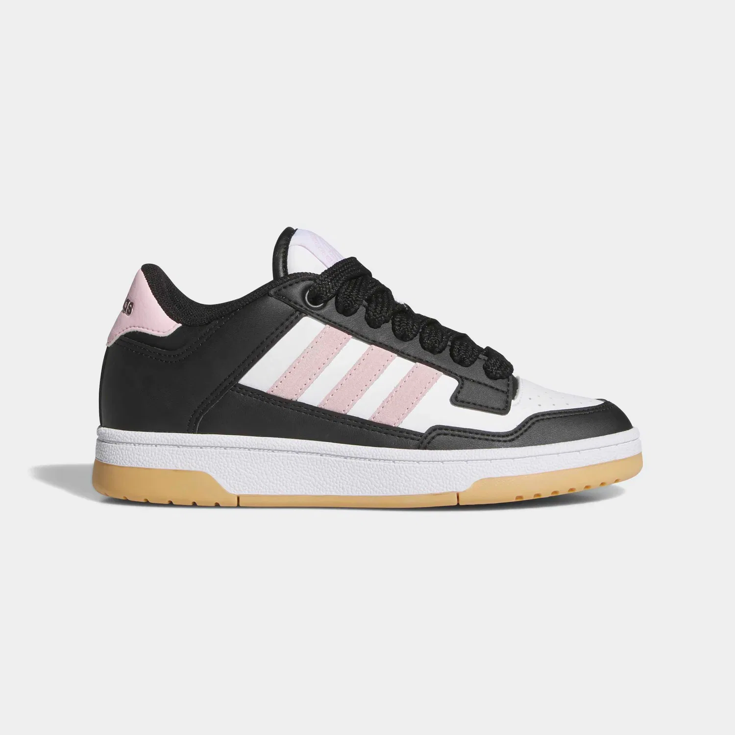 Детские кроссовки низкие с ретро-дизайном Adidas Sportswear, Cloud White/Core Black/Clear Pink — фото 2
