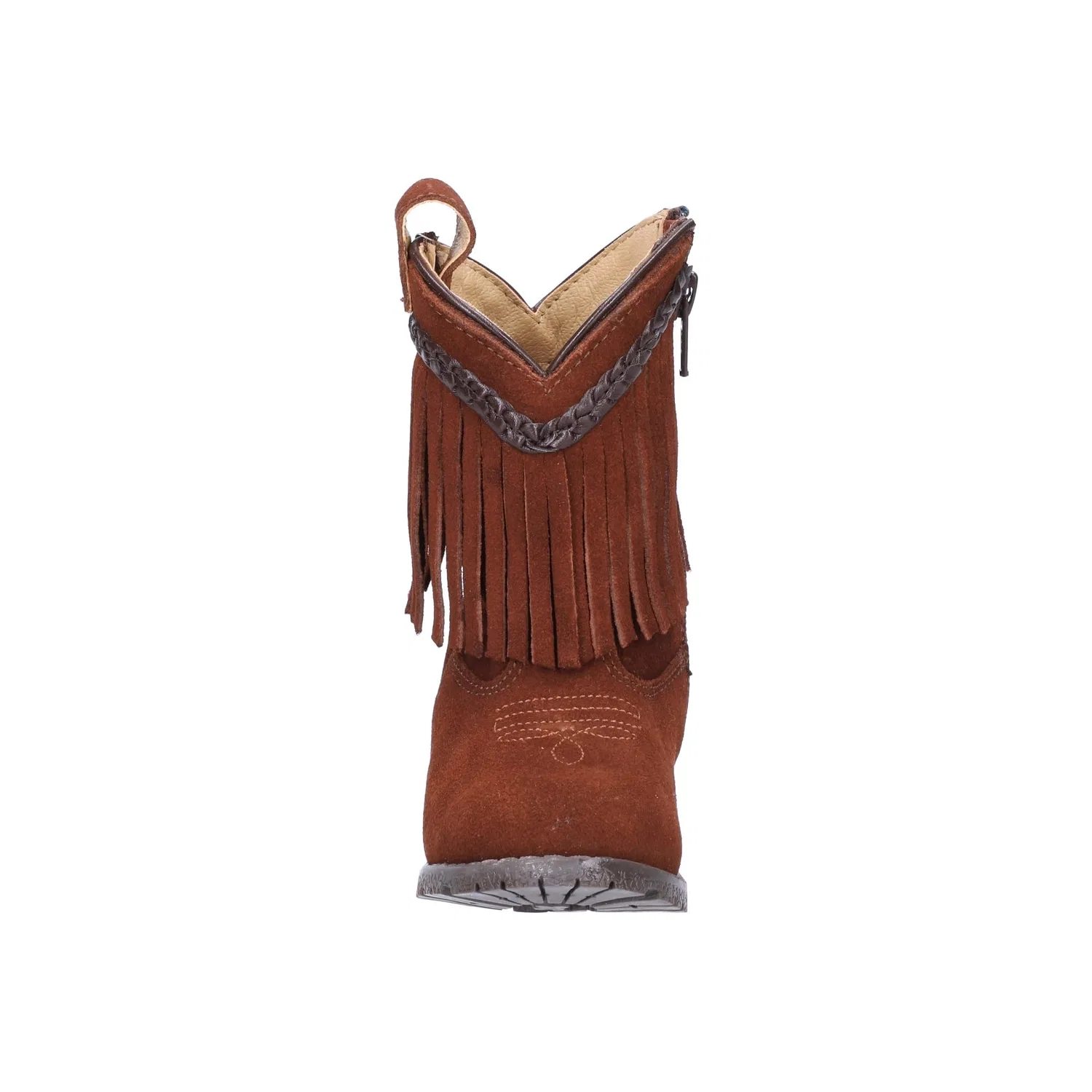 Детские ковбойские сапоги для девочек с бахромой Smoky Mountain Boots, Tan — фото 2