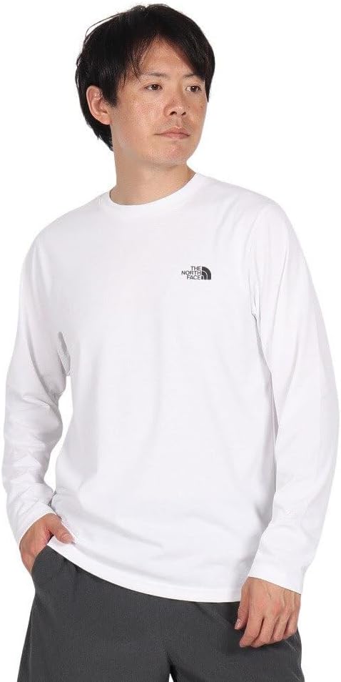 

Мужская футболка с длинным рукавом и цифровым логотипом THE NORTH FACE, белый