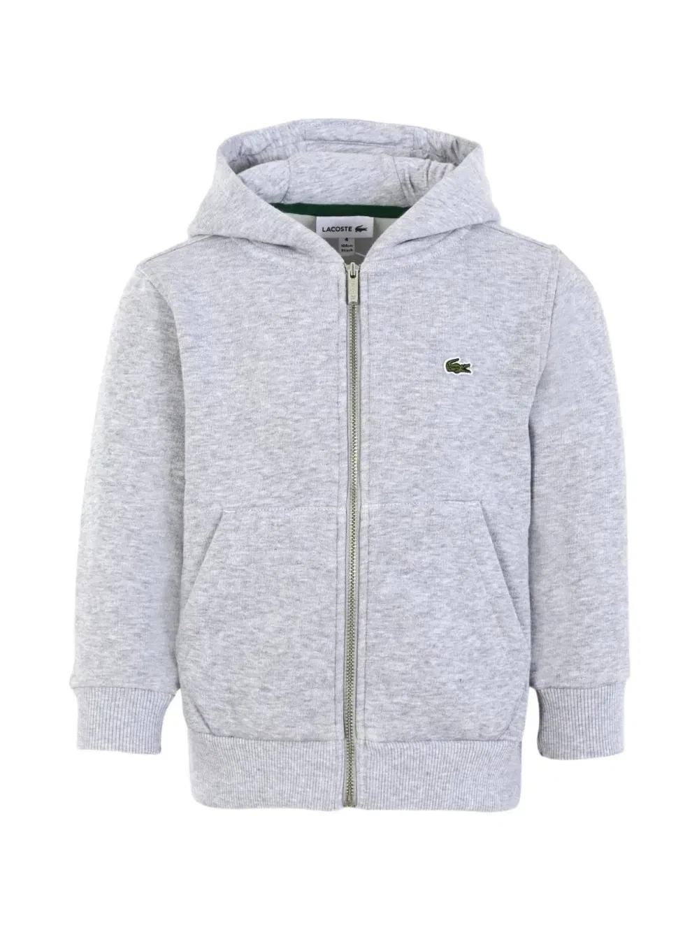 Толстовка на молнии с нашивкой с логотипом Lacoste Kids, серый