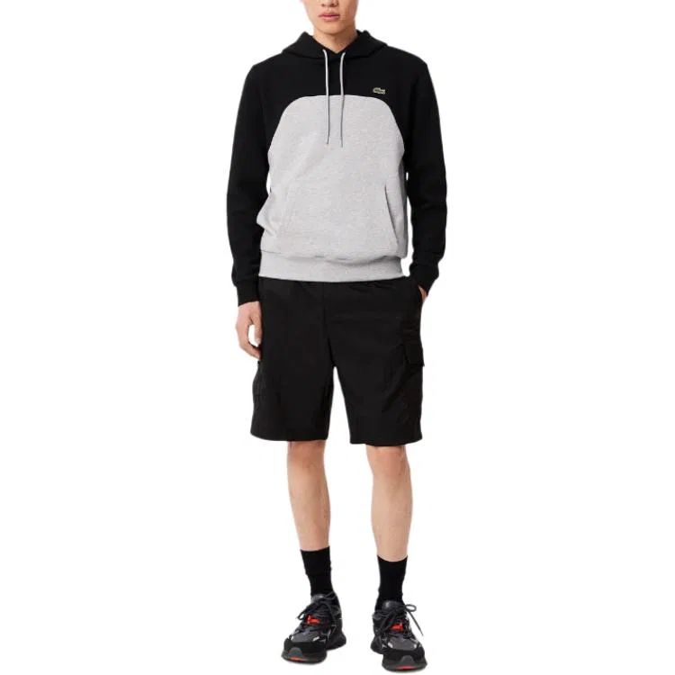 Мужские шорты карго с принтом LACOSTE, Black — фото 2