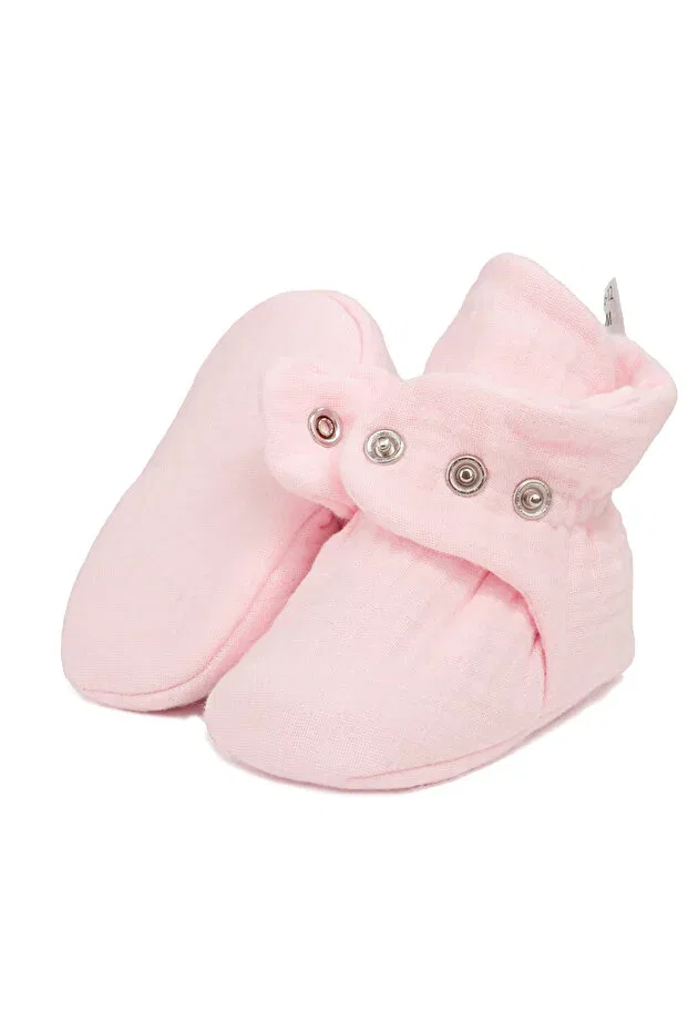 Детские пинетки из органического хлопка для новорожденных Ella Bonna, Pink — фото 3