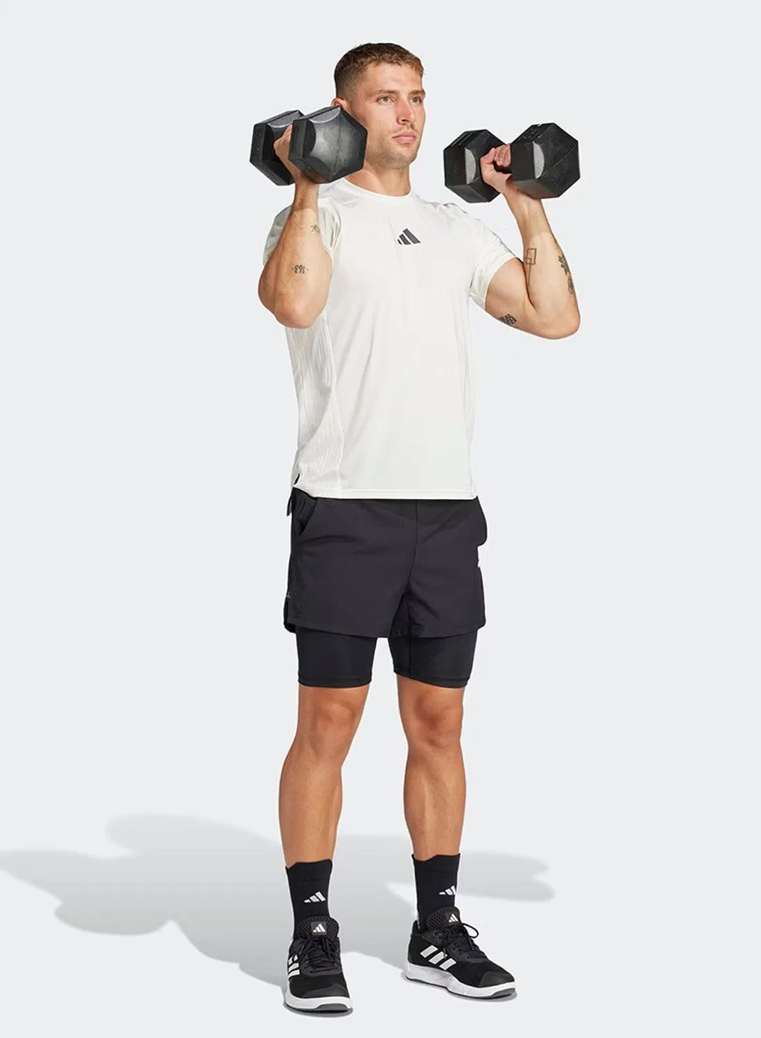 Шорты 2-в-1 с технологией CLIMACOOL Gym+ Adidas, черный — фото 4