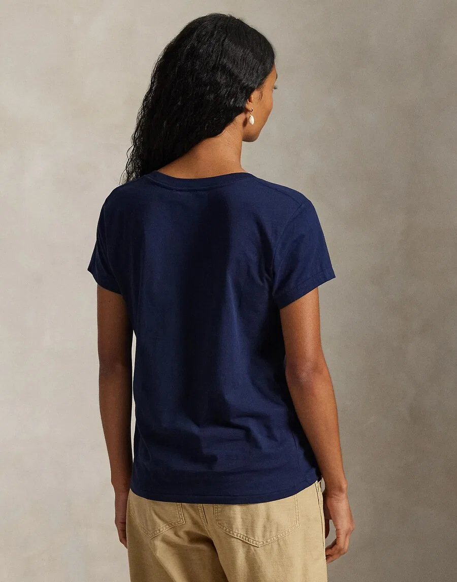 Футболка Polo Ralph Lauren синего цвета — фото 3