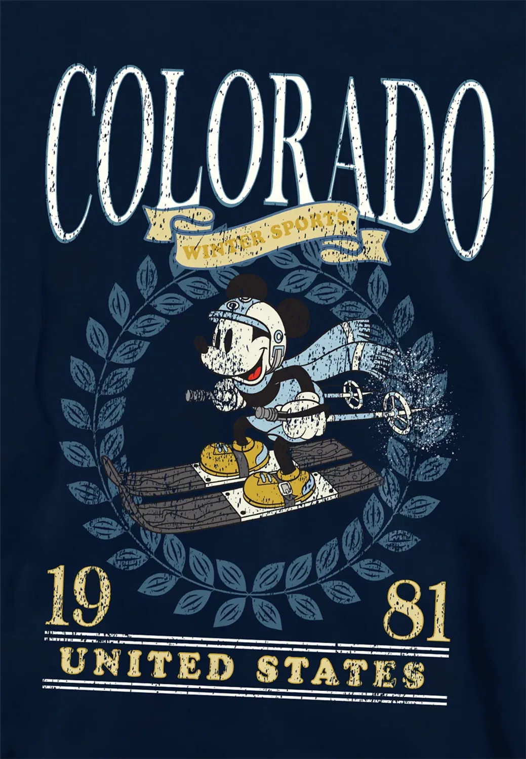 Детский свитшот Mickey Mouse Colorado Ski Youth Kids Pull-over Hoodie Disney, Navy — фото 2