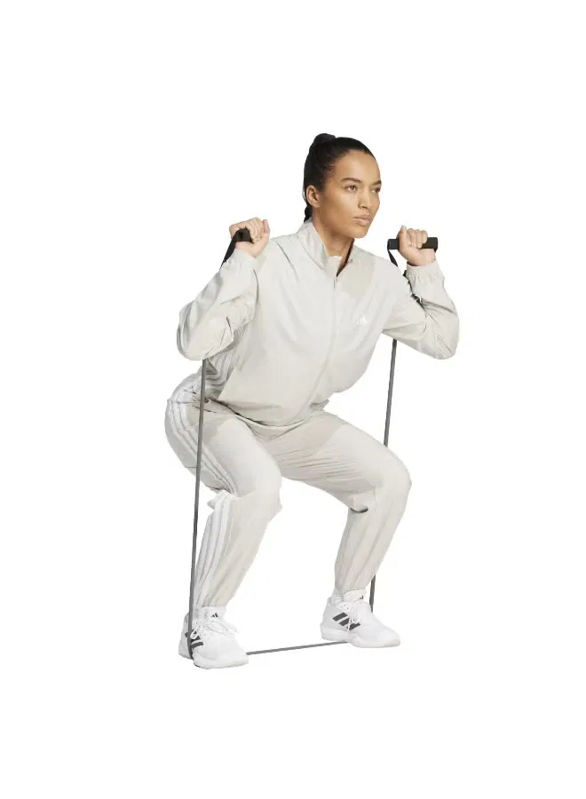 Брюки спортивные с зауженным кроем Workout Essentials 3-Stripes Adidas, бежевый — фото 4