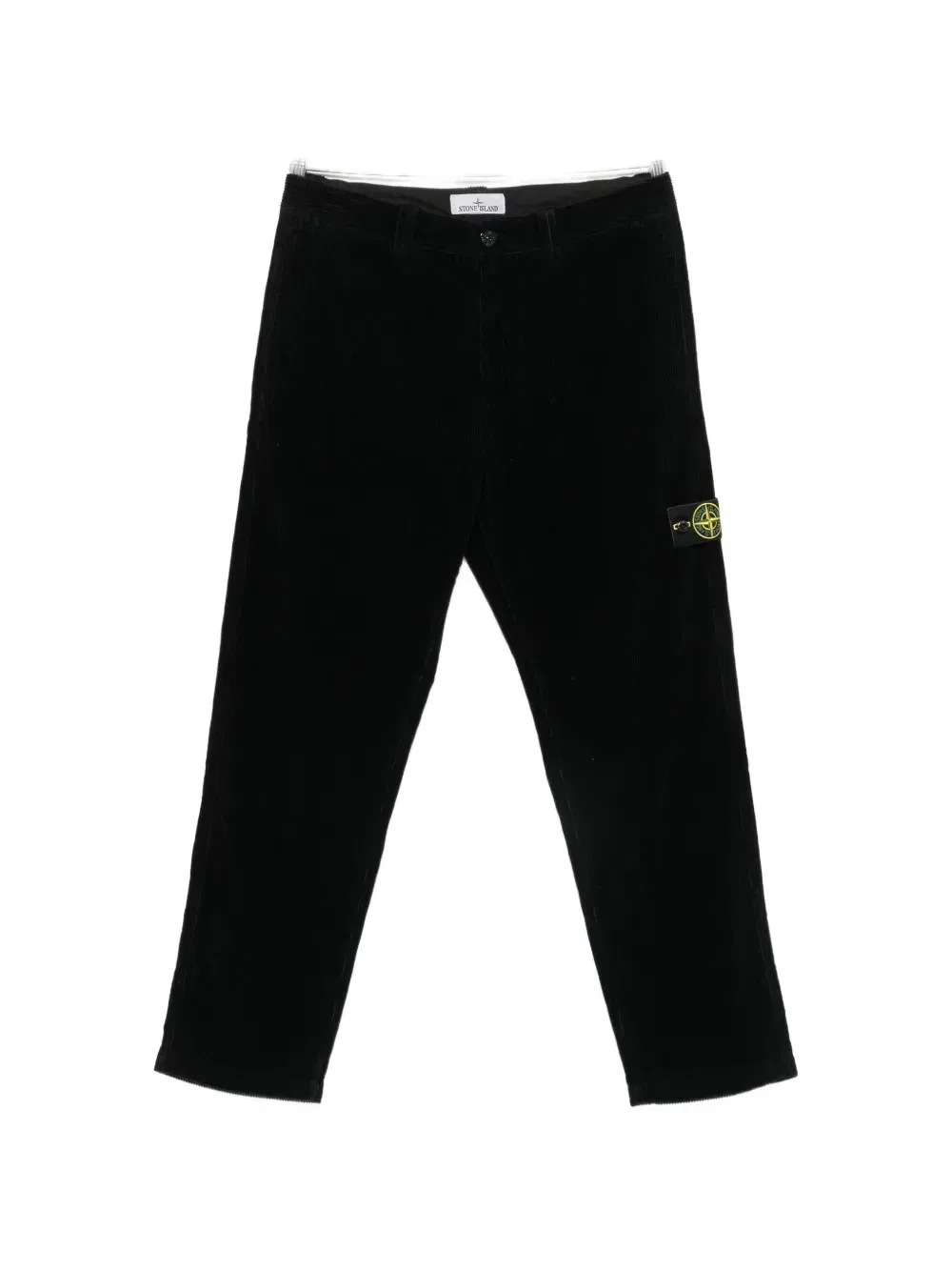 Вельветовые брюки с мивом компаса Stone Island, черный