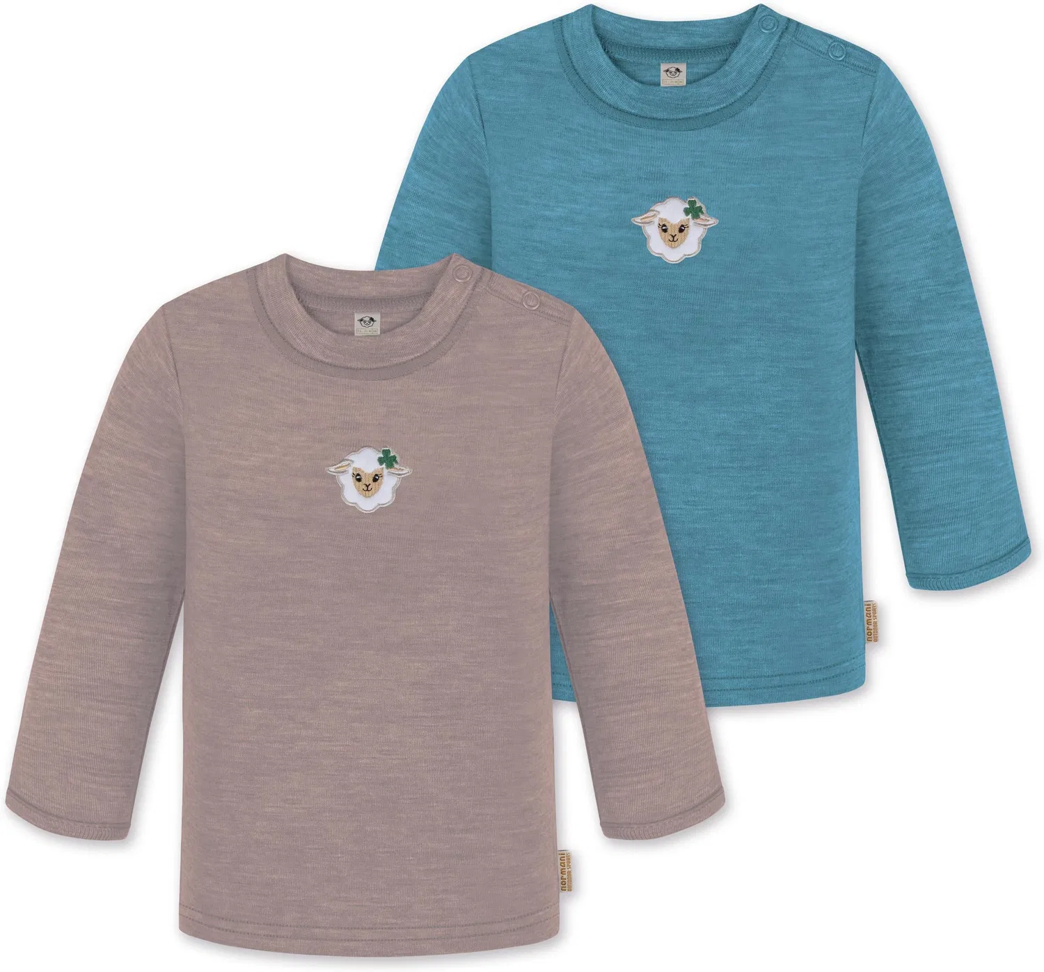 Комплект лонгсливов детских с длинным рукавом Baby Merino Longsleeve Taupo Normani Outdoor Sports, розовый