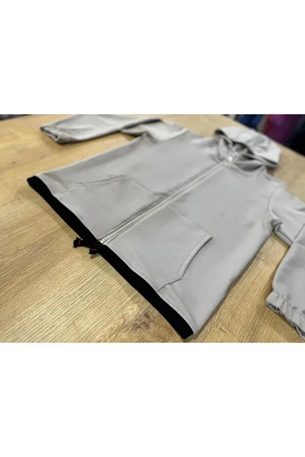 Детский кардиган на молнии Unisex Zippered Cardigan Demoiselle, Beige — фото 2