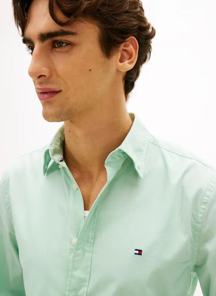Рубашка с технологией Flex Regular Fit Tommy Hilfiger, мятный — фото 3
