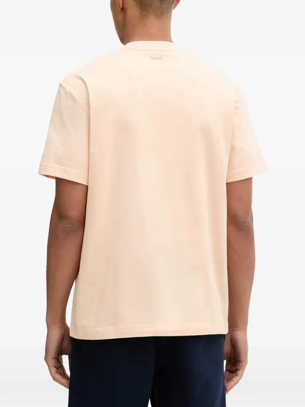 Футболка Lacoste с логотипом, хлопок, розовый — фото 3