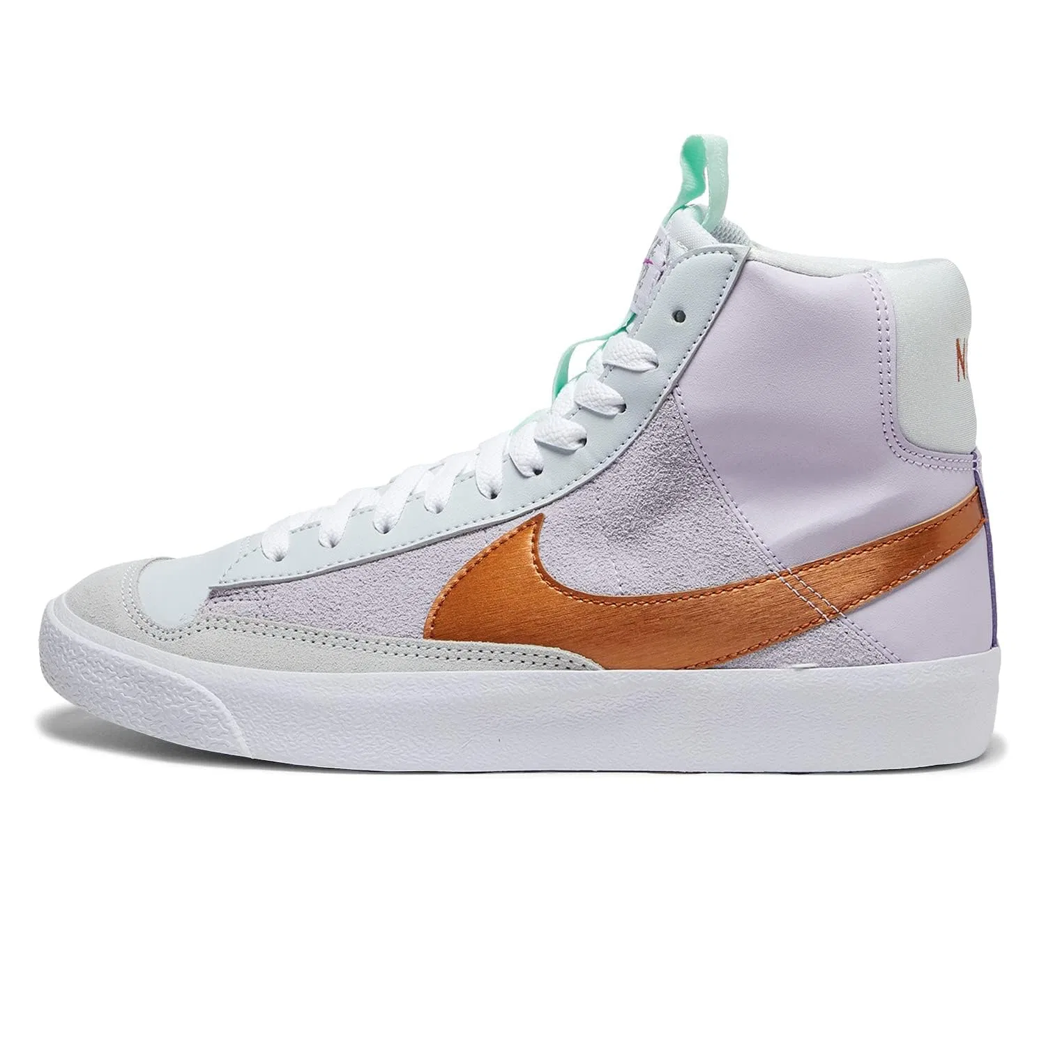 Детские кроссовки для мальчиков с замшевыми вставками NIKE Blazer Mid 77 D NIKE, Barely Grape Metallic Copper