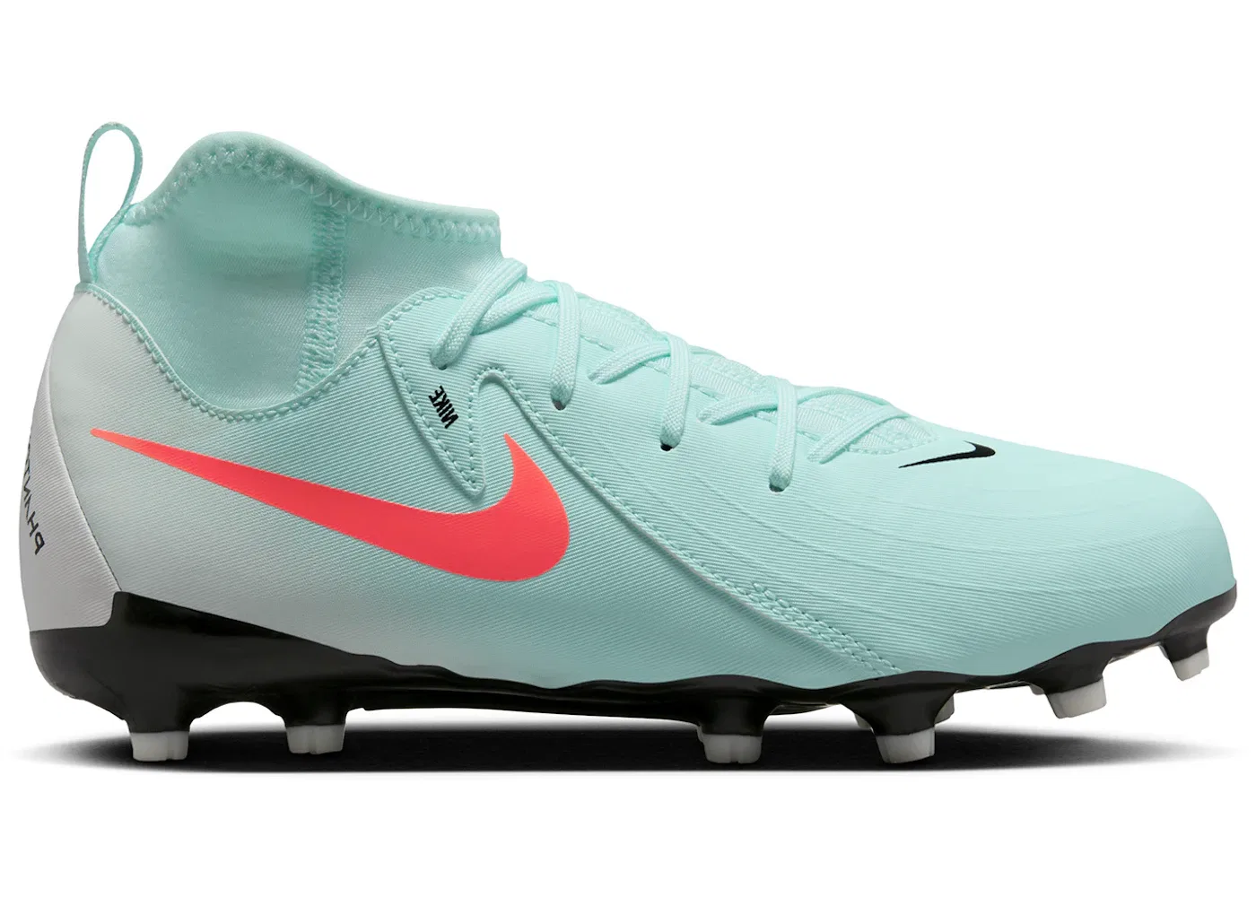 Детские бутсы с фиксированной подошвой Nike Phantom Luna 2 Academy FG Mad Energy Pack (GS), Mint/Off Noir/Atomic Red