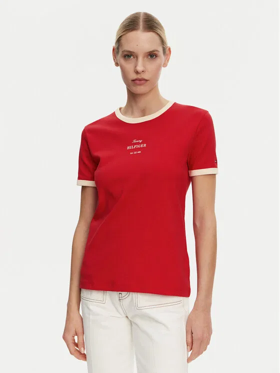 Футболка regular fit Monotype Tommy Hilfiger, красный