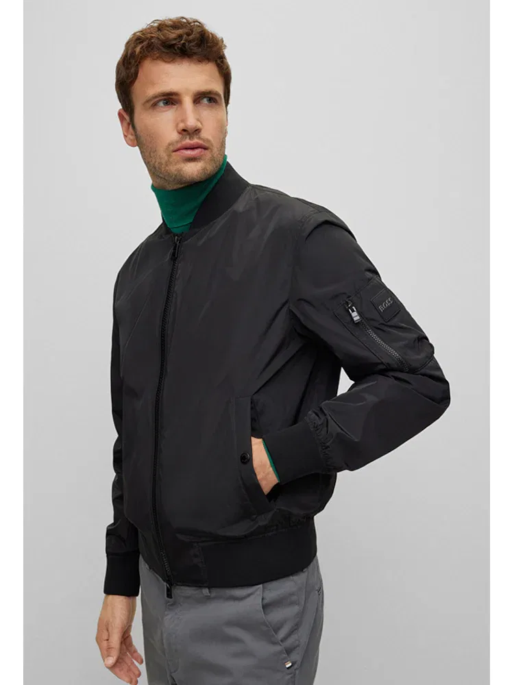 Куртка бомбер Regular Fit BOSS, Black — фото 4