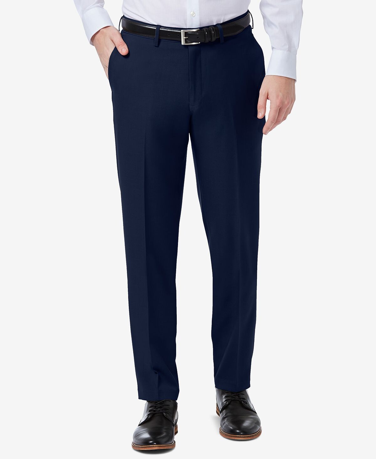 

Мужские классические брюки premium comfort slim fit performance stretch с плоским передом Haggar, синий