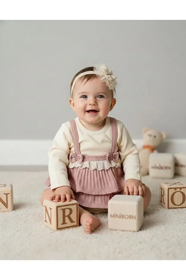 Детский комплект для девочек хлопковый Miniborn, Powder