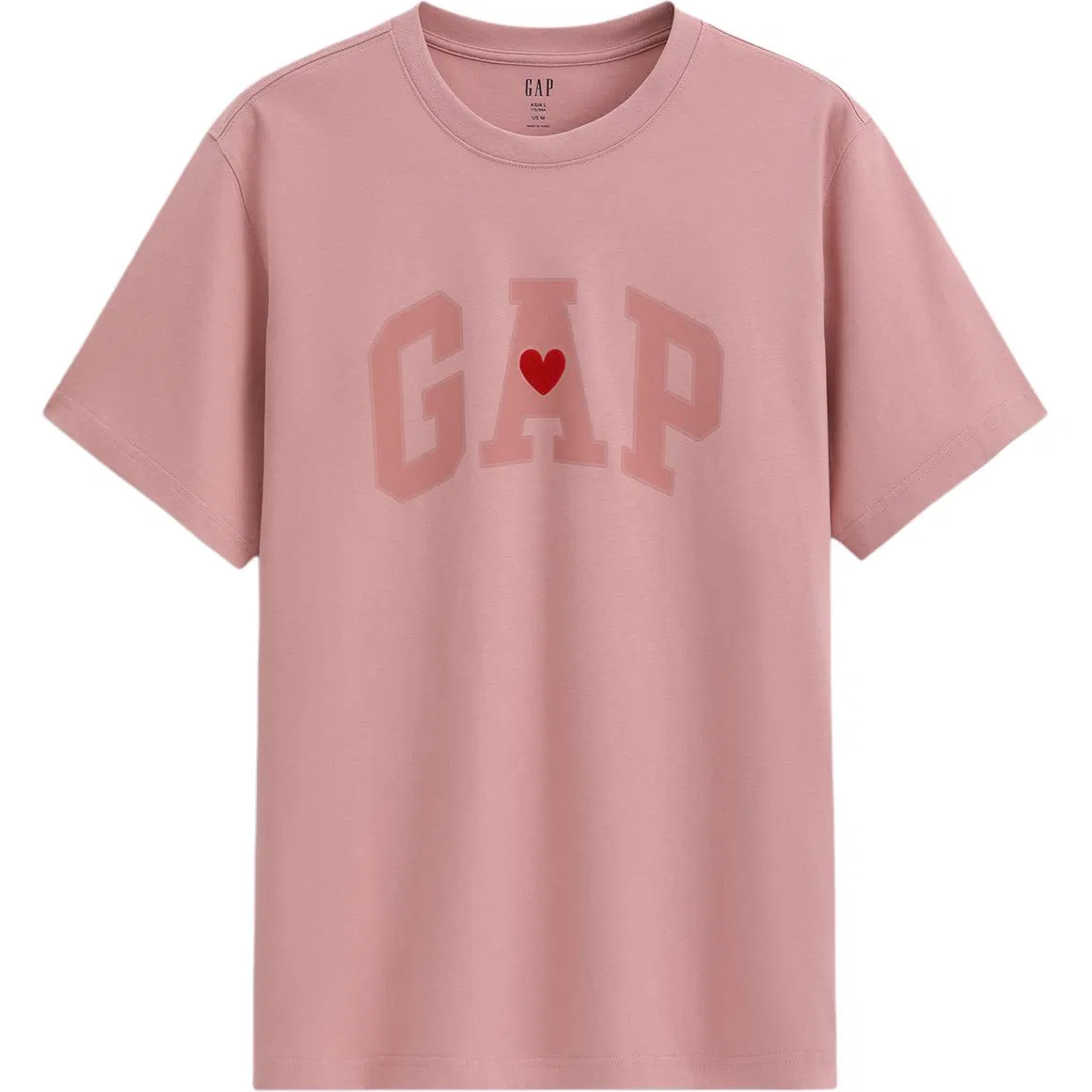 Футболка с круглым вырезом, унисекс, GAP, Pink — фото 3