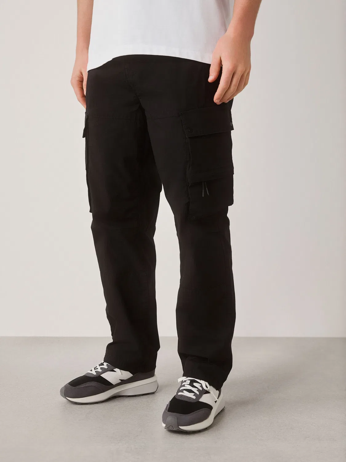 Брюки карго утилитарные, Regular Tapered Fit Next, черный
